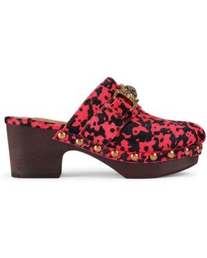 Kurt Geiger Leather Mansion Clogs - Red