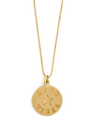 Jennifer Meyer Good Vibes Pendant Necklace - Metallic