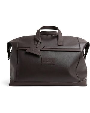 Paul & Shark Leather Logo Holdall - Black
