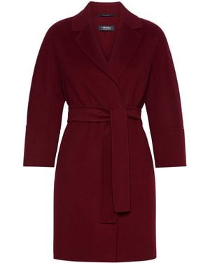Max Mara Wool Robe Coat - Red