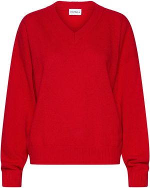 Marella Wool-Cashmere Sweater - Red