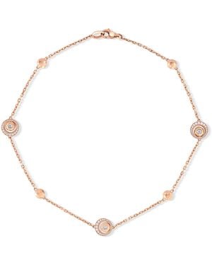 David Morris Rose And Diamond Rose Cut Forever Chain Necklace - Metallic
