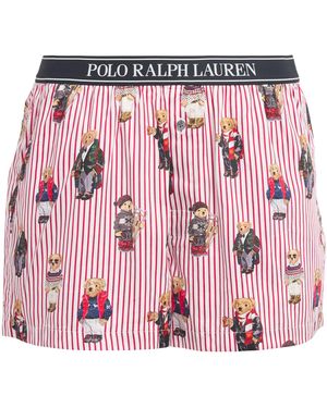 Polo Ralph Lauren Cotton Polo Bear Logo Pyjama Shorts - Pink
