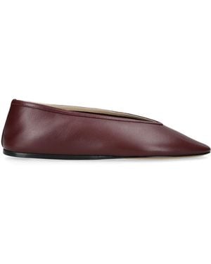 Le Monde Beryl Leather Luna Ballet Flats - Brown