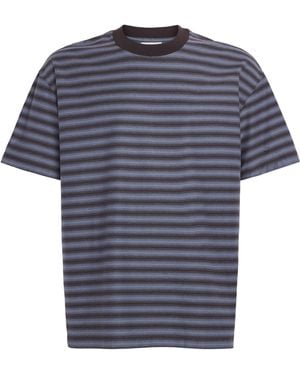 NN07 Organic Cotton Stripe T-Shirt - Blue
