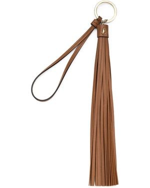 Jimmy Choo Tassel Leather Keyring Charm - Brown