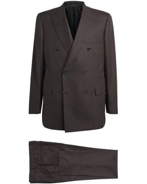 Brioni Wool Check 2-Piece Suit - Black