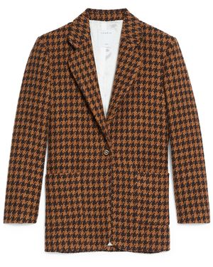 Sandro Houndstooth Blazer - Brown