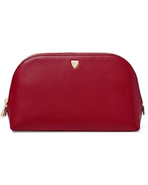 Aspinal of London Small Grained Leather Cosmetics Case - Red