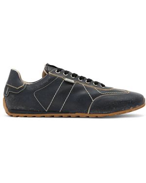 AllSaints Leather Liam Trainers - Blue