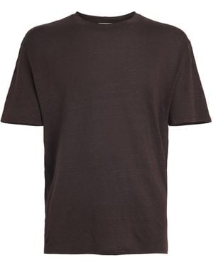 Sandro Linen T-Shirt - Black