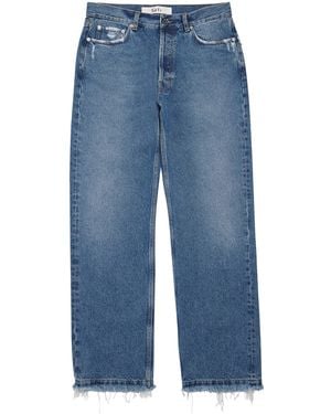 Séfr Frayed Wide-Leg Jeans - Blue