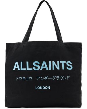 AllSaints Cotton Underground Tote Bag - Black