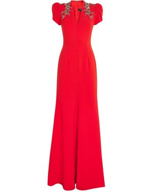 Jenny Packham Embellished Aries Celestial Gown - Red