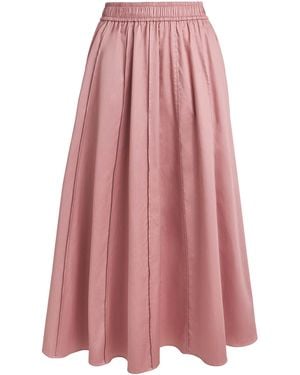 JOSEPH Cotton Sateen Manar Skirt - Pink