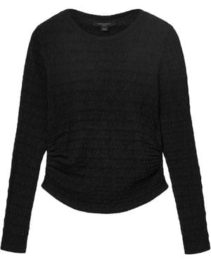 AllSaints Cotton-Blend West Long-Sleeve Top - Black