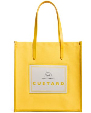 Harrods Cotton Custard Condiments Shopper Bag - Yellow