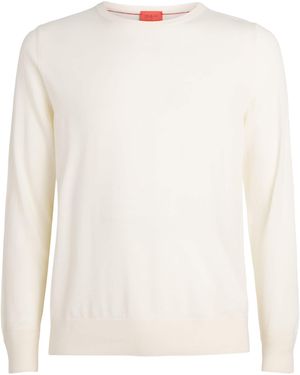 Isaia Wool Crew-Neck Jumper - White