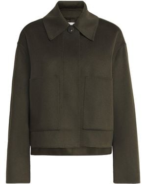 JOSEPH Wool-Silk Cropped Kalaa Jacket - Green
