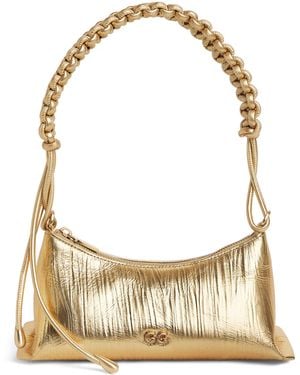 Cult Gaia Metallic Leather Osa Shoulder Bag