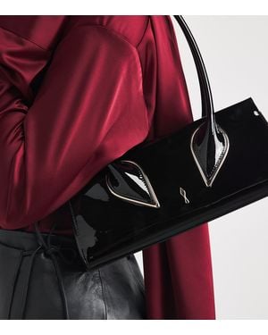 Christian Louboutin Venus Baguette Soft Patent Shoulder Bag - Red