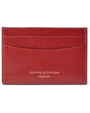 Aspinal of London Slim Card Holder - Red