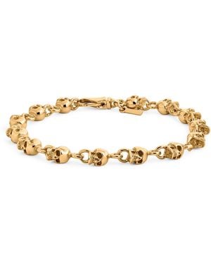 Emanuele Bicocchi Plated Sterling Skull Bracelet - Natural