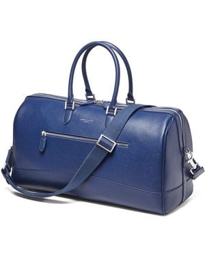 Aspinal of London Leather City Holdall - Blue