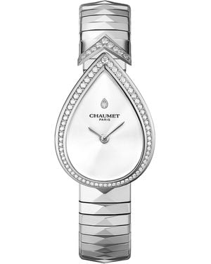 Chaumet Stainless Steel And Diamond Joséphine Aigrette Watch - White