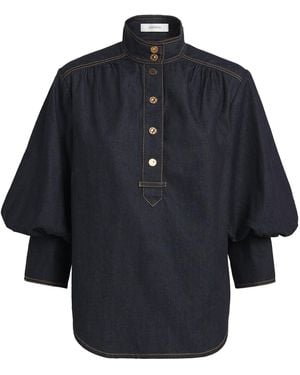Zimmermann Denim Billow Shirt - Blue