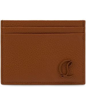 Christian Louboutin Mooncrest Leather Card Holder - Brown