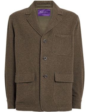 Ralph Lauren Cashmere-Wool Brushed Twill Blazer - Green