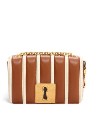 Schiaparelli Calfskin Schiap Shoulder Bag - Brown