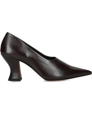 KHAITE Leather Colleen Pumps 75 - Black