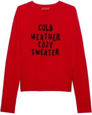 MAX&Co. Wool-Cashmere Embroidered Sweater
