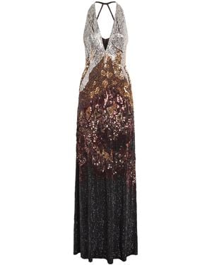 Jenny Packham Embellished Wild Rose Gown - Purple