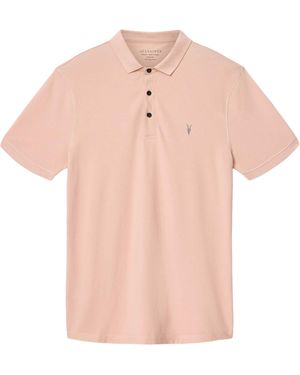 AllSaints Organic Cotton Reform Polo Shirt - Pink