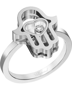 Chopard And Diamond Happy Diamonds Lucky Charms Ring - Metallic