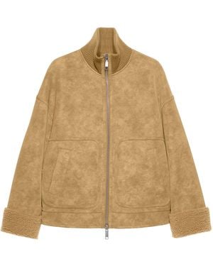 MAX&Co. Aviator Short Coat - Natural
