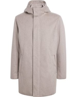 Agnona Cashmere-Silk Stormlight Parka - Gray