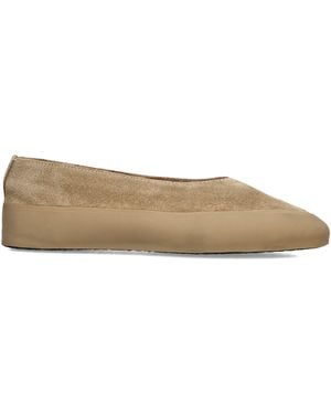 Le Monde Beryl Suede Apres Ski Flats - Natural