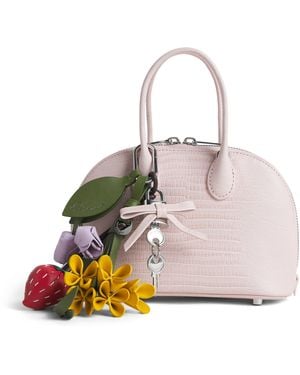 Self-Portrait Mini Leather Top-Handle Bag - Pink