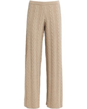 Magda Butrym Cashmere Cable-Knit Trousers - Natural