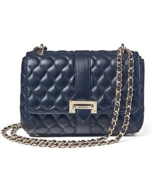 Aspinal of London Leather Lottie Shoulder Bag - Blue