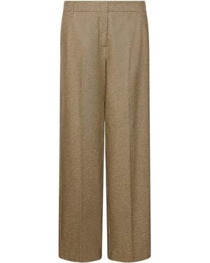 Marella Wool-Blend Straight Pants - Natural