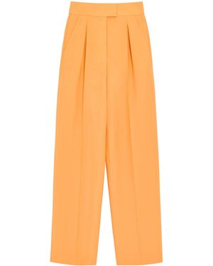 Valentino Mohair-Wool Trousers - Orange