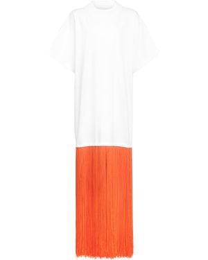 Alaïa Cotton Fringe T-Shirt - White