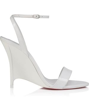 Christian Louboutin Zeezeenella Patent Leather Sandals 100 - White