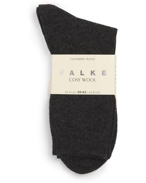 FALKE Wool-Blend Cosy Socks - Black