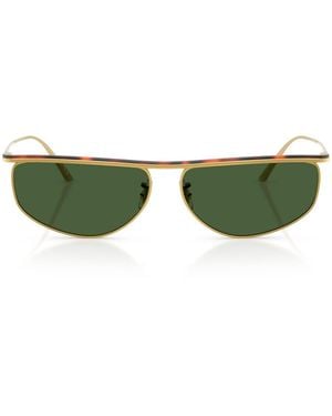 Oliver Peoples Steel 1986C Irregular Oval Sunglasses - Green